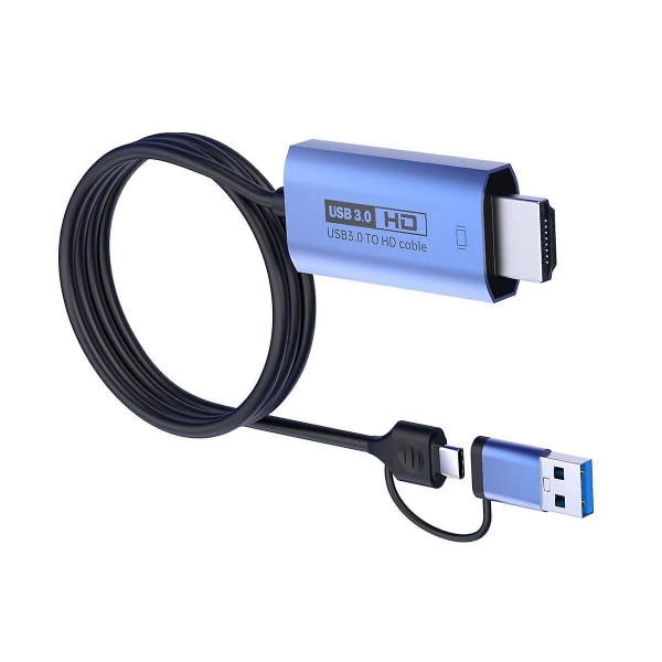 1080p 60hz Hd Converter Usb3.0 till-kompatibel omvandlingskabel typ-c till-kompatibel adapterkabel