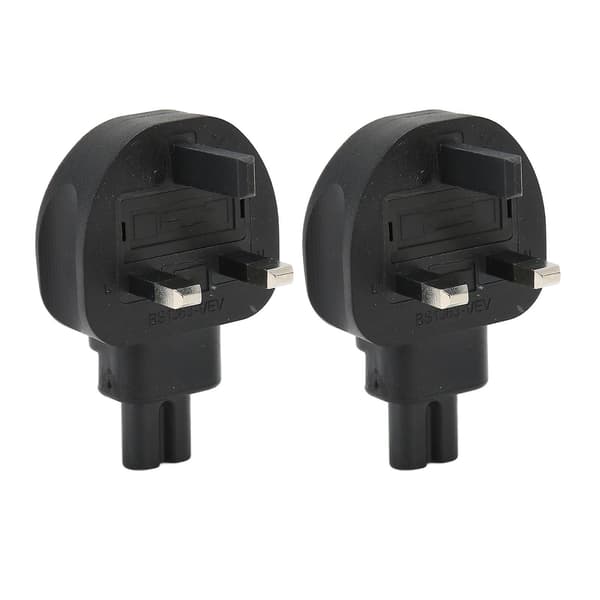 2 stk. UK Plugg til IEC 320 C7 Strømadapter Universal Standard Kraftig Datamaskin Strømadapter 100?250V