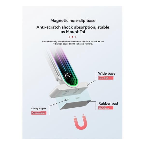 Grafikkort Anti-Sag Stöd med ARGB Sync, Temperaturvisning, B