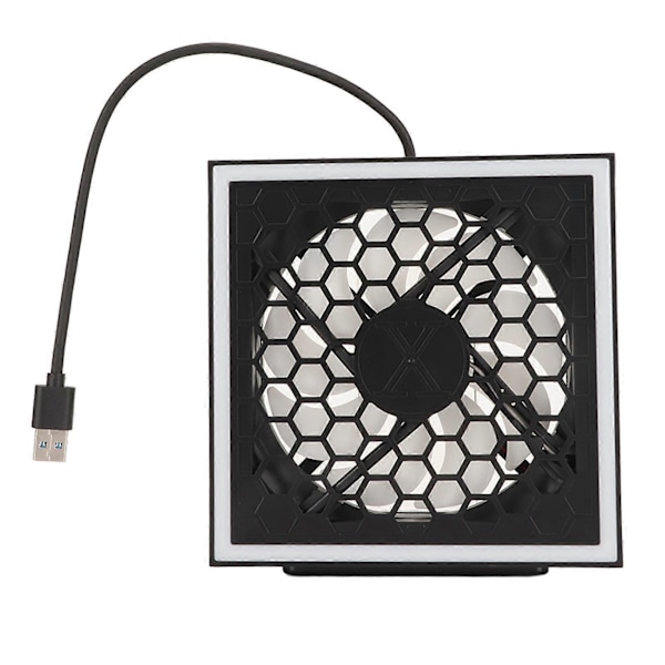 Konsoll Toppvifte 3 Hastigheter 7 Lysmoduser Topp Kjølevifte med RGB LED USB 3.0 USB 2.0 Port for Xbox Series X YEMMA