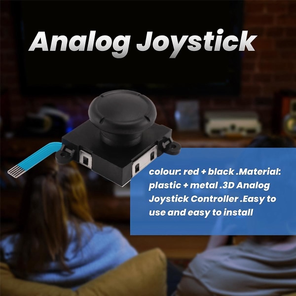 Tvåpack Analog 3D Joy con Joystick Ersättning för Nintendo Switch, Vänster joycon Höger Switch Joy con Controller Fullständig NS Set(19 i 1)