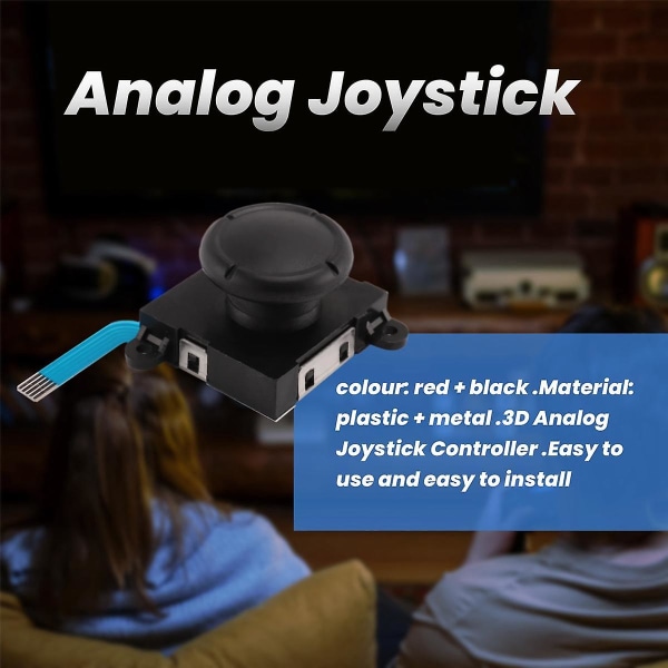 Two Pack Analog 3D Joy con Joystick Vaihto Nintendo Switchille, Vasen joycon Oikea Switch Joy con Controller Täysi NS- set(19 in 1)