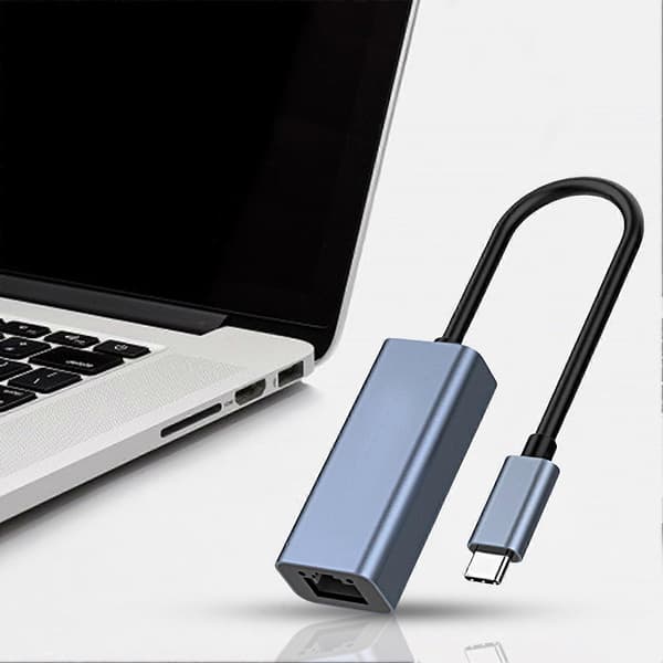 USB Ethernet Adapter Stabil Transmission Forbundet Netværk Anti-interferens Type-C til RJ45 100M Lan Konverter til MAC OS