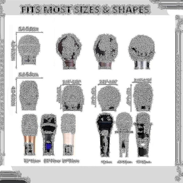 480 stk engangs mikrofondeksel, strekkbar håndholdt mikrofon vindskjerm for Ktv-opptak St