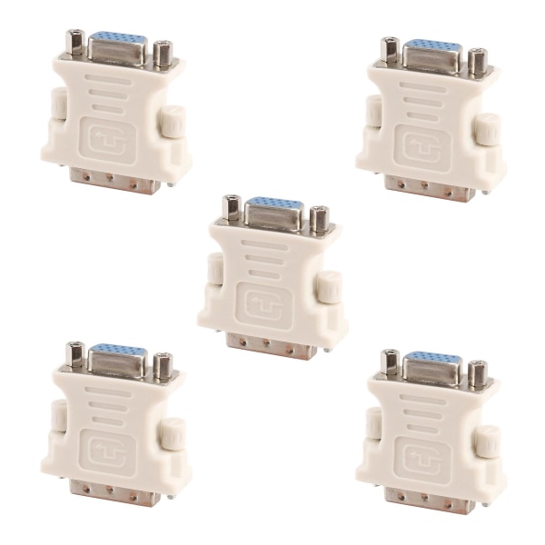 5x DVI Han Adapter (dvi - D 24 1) Til Hun VGA (15-pin)