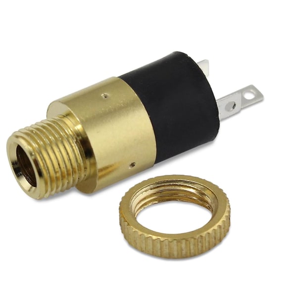 3,5 mm Stereo Jack Panelmonteret Stik, Hovedtelefon Jack (Guld 5 Pak)