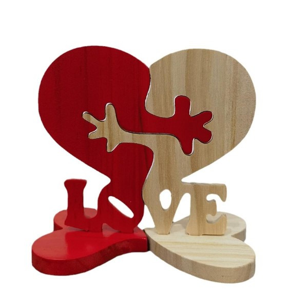 \"love\" Trepuslesett Dekorativ Ornament Skulptur