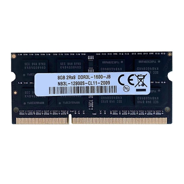 DDR3 8GB Laptop Ram Hukommelse 1600Mhz PC3-12800 1.35V 204 Pins SODIMM Understøtter Dual Channel til AMD Lap
