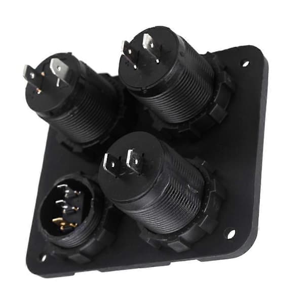 DC 12V-24V Bilbådstikkontakt Dobbelt USB-lader Voltmeter Switch Panel til Køretøj Bil Båd Motorhjem