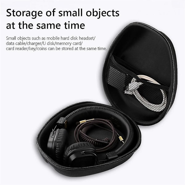 Hård EVA reseväska för Bluetooth-headset förvaringsväska för WH-CH720N WH-CH520N WH-1000XM4 hörlurar(A)