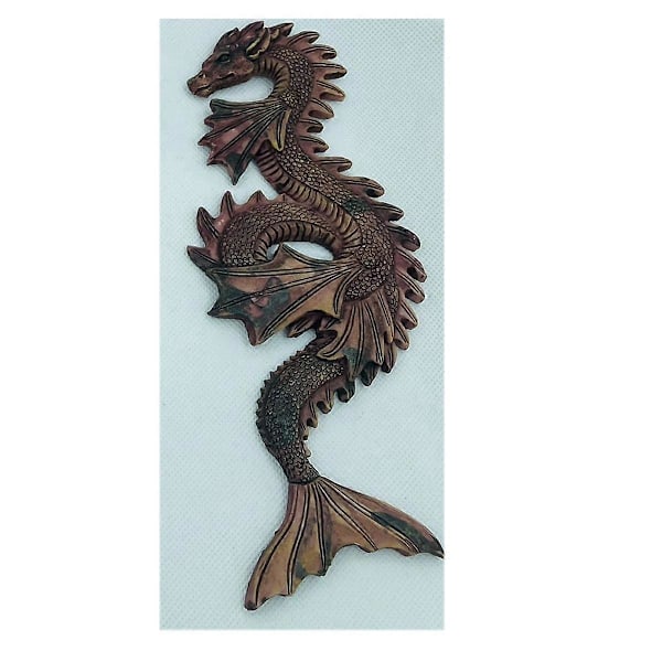 Handgjord Vatten drake Djur Resin Carving Väggkonst - 3D Drake Resin Carving Väggkonst för Heminredning