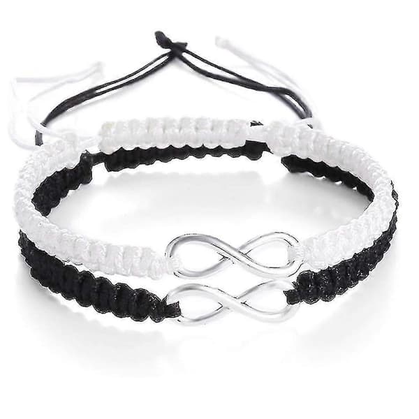 2 stk./sett Rustfritt Stål 8 Infinity Pararmbånd