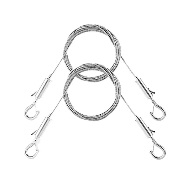 2 stk. Justerbart Billedeophængningssæt - Robust Hardware, 1M X1.5Mm Rustfrit Stål Kabler H