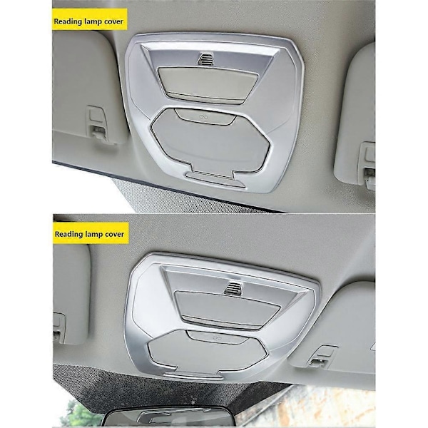 til Escape 2017-2019 Bil Sølv Front Læselampe Panel Cover Trim Dekoration Ramme Tilbehør