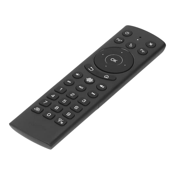 Röstfjärrkontroll 2.4G Trådlös Mus IR-inlärning med Bakgrundsbelysning för TV-box Datorutrustning
