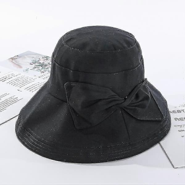 Dame Solhat, retro Elegant Solhat med Sløjfe