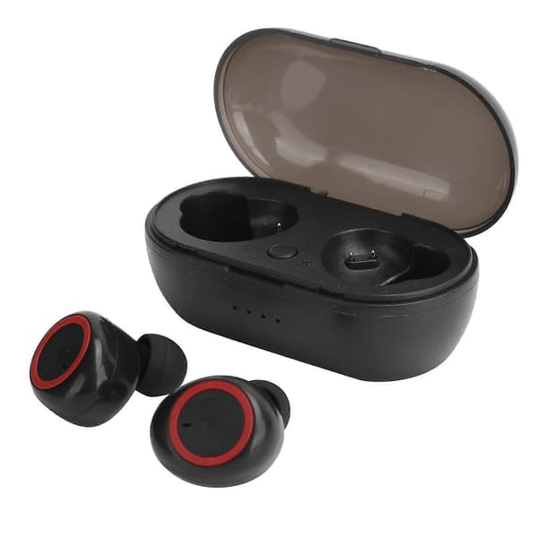 Y50 Trådlösa Bluetooth Hörlurar Bluetooth Öronsnäckor Stereo Hörlurar Bluetooth 5.0 Headset Svart Röd