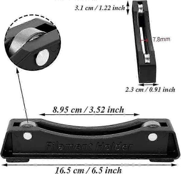 3D-printer filament spoleholder justerbar PLA ABS-holder 2 stk