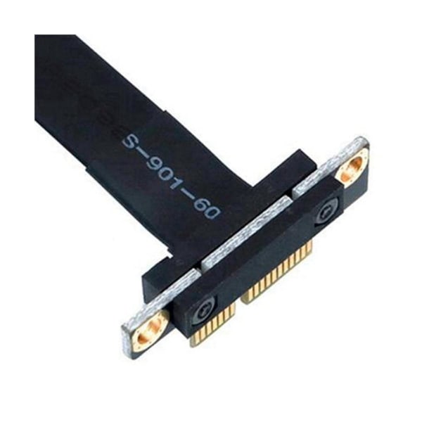 PCIE X1 nousukaapeli kaksois 90 asteen suorakulmainen PCIe 3.0 X1 - X1 jatkokaapeli 8 Gbps PCI 1X nousukortin nauhajatke