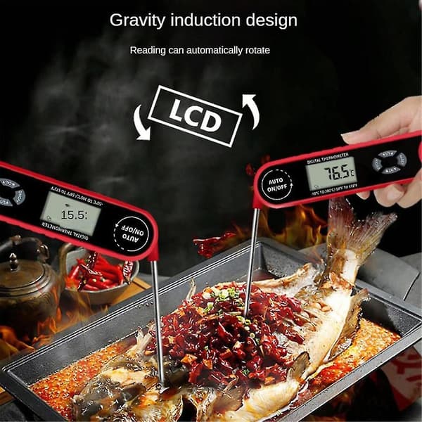 Kötttermometer Digital Direktavläsning Kötttermometer För Grillmatlagning För Kök Utomhus, Bbq, Kalkon, Godis, Nötkött