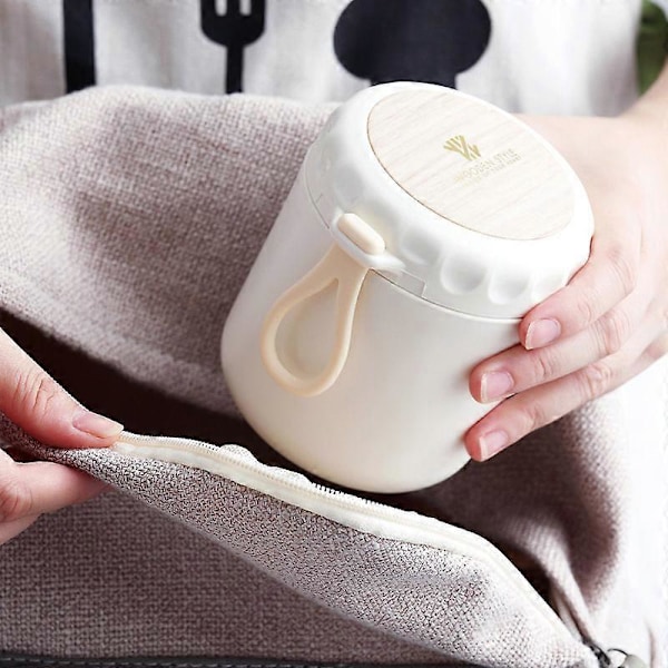 Müsli-mugg för att ta med, yoghurt-mugg för att ta med med sked, praktisk müsli-mugg 2 stycken, to go-mugg, lämplig för frys, mikrovågsugn och diskmaskin, Nordic Green