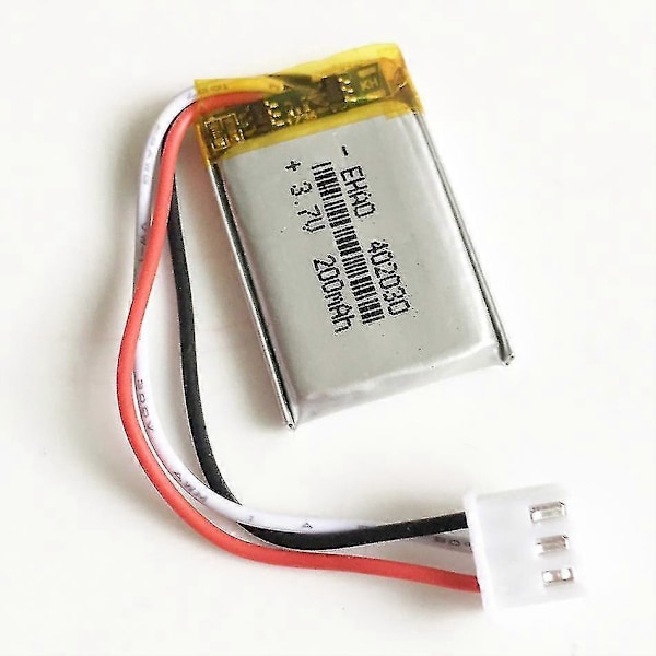 Uskomaton 3.7v 200mah Lipo Polymeeri Litium Ladattava Akku 402030 JST 2.54mm 2-napaisella Liittimellä Yhteensopiva Gp:n Kanssa