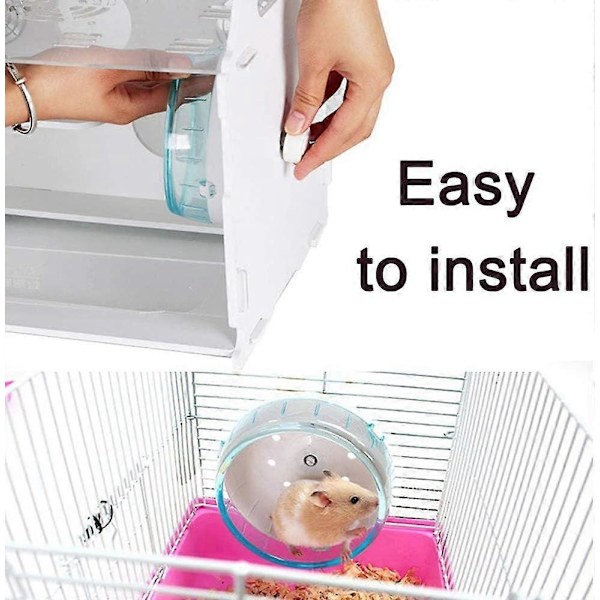 4,7 tums tyst hamsterhjul, hamsterleksaker för hamsterbur, supertyst snurrande träningshjul
