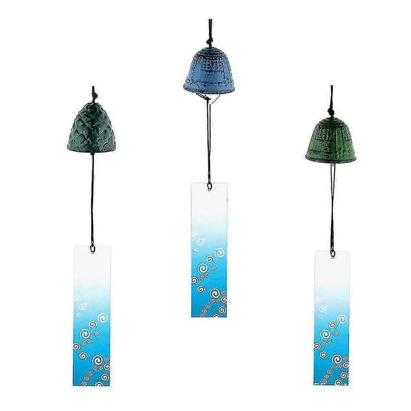 3 stycken Japanska Furin Vindspel Nambu Gjutjärn Iwachu Klockor Set