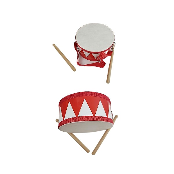 Trumma Snare Barn Percussion Leksaker Barn Instrument Barn Hand Trä 8 tum Rhythmkänsla Instrum