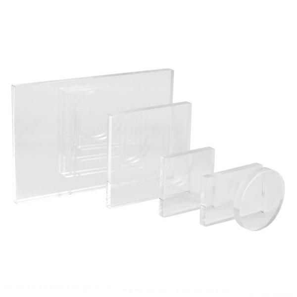5-pack Klart Stämpel Akrylblock Set För Transparent Akryl Stämpeldyna DIY Scrapbooking Klart Akryl