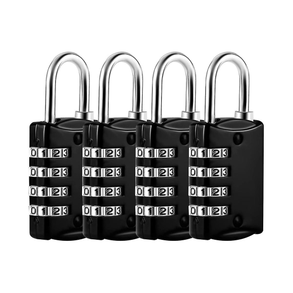 Kombinationslåse, 4-cifret lås med metalkodelås, vejrbestandig, kuffertlås, kombinationslås