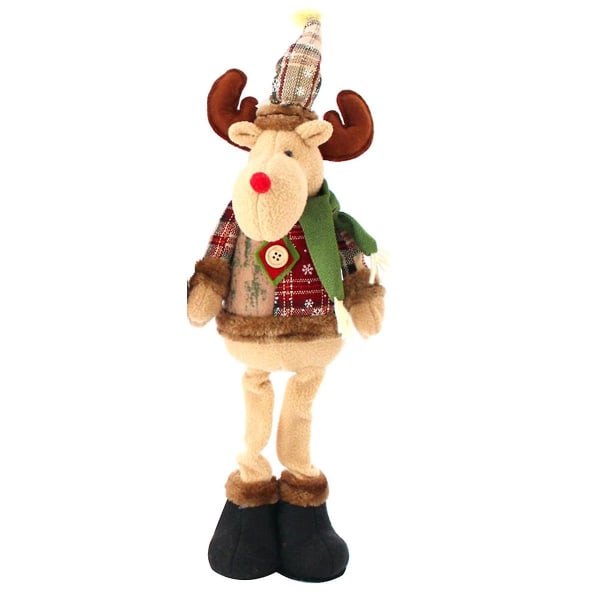 Standing Christmas Reindeer, Reindeer Stuffed Plush With Retractable Legs Christmas Decorations Orn