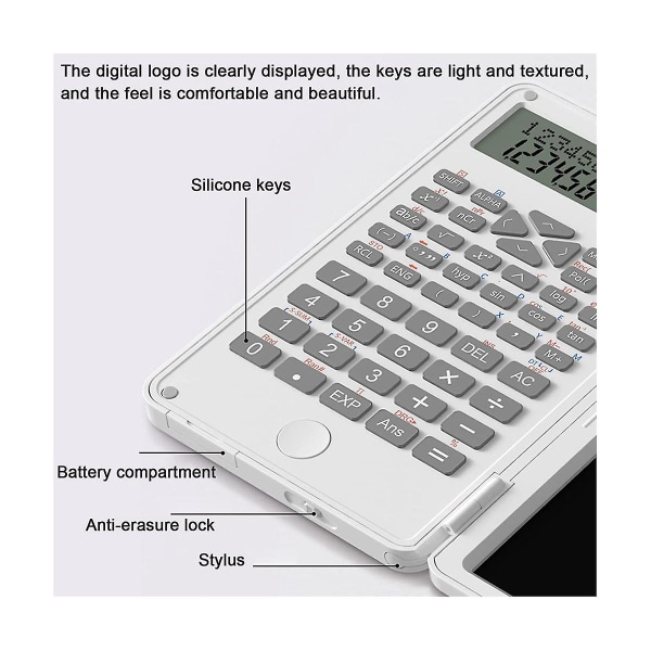 Tieteelliset laskimet, 12-numeroinen LCD-näyttö Pocket Office -pöytälaskin Kotikoulu Meetille