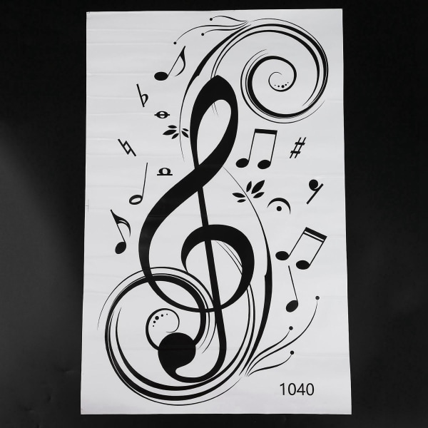 2x Beat Note Music Wall Art Stickers, Vinyl Wall Stickers Music Decor, Grafisk Konst Musical Home Decor