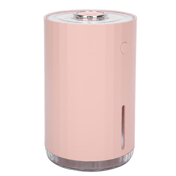J637 Mini Skrivbordsluftfuktare Portabel Luftrenande Diffuser med Nattlampa Rosa