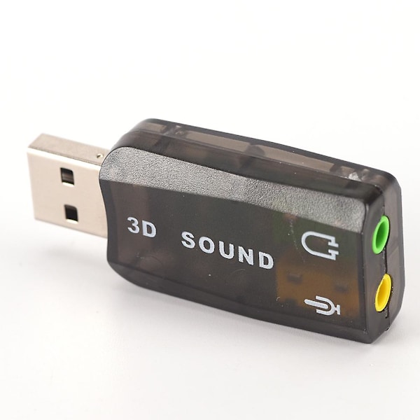 3D USB -äänikortti USB Audio 5.1 Ulkoinen USB -äänikortti Audioadapteri Mikrofoni Kaiutin Audio Interface Kannettavalle Tietokoneelle Mini Data