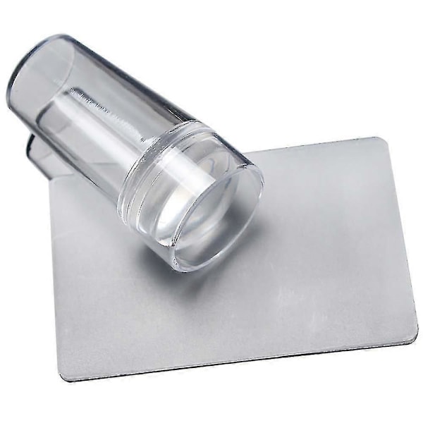 Transparent Jelly Negle Stamper Skrapeplate Manikyr Kunstverktøy Kit