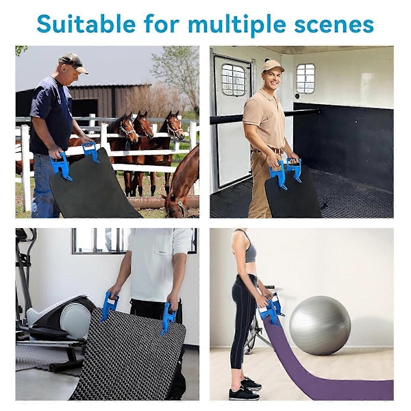 2 stk. Matteflytterverktøy - Mattegrips - Kraftige stallmattehåndterere for hestematte, treningsmatte, tilhenger M
