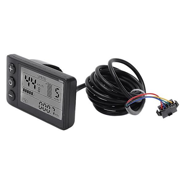 Elektrisk Cykel LCD Display, S866 LCD Display Sm Stik Elektrisk Cykel LCD Display Panel IP65 Vandtæt LCD Display Meter