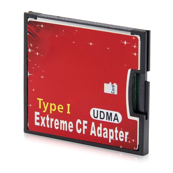 1 port Micro-sd/sdxc Tf til Compact Flash Cf Type I minnekortleseradapter