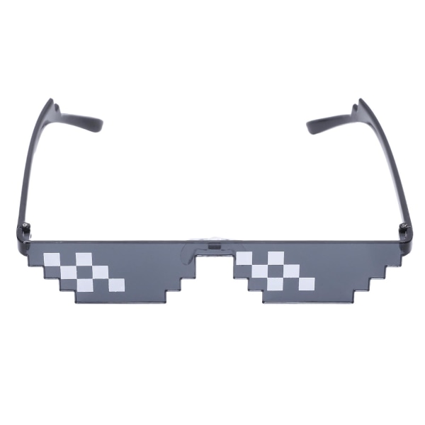 Thug Life Cosplay Solglasögon Hitam Wanita Modell Jepang Pixel Untuk Pesta / Cosplay Solglasögon Svart 2