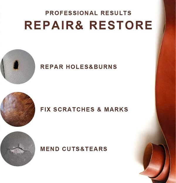 Läderreparationskit för soffa, 20 ml läderreparationsgel, läderfärg för soffa