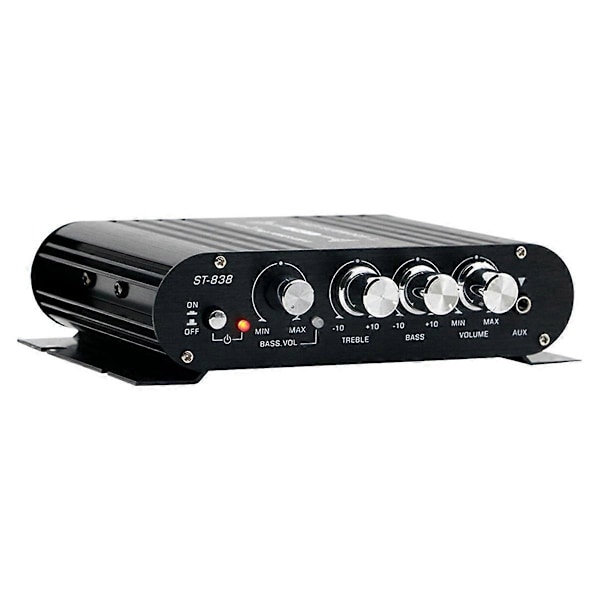 Sort Bil Bluetooth Forstærker HiFi Hjemme Audio Multi-Funktions Højttaler Professionel Feber til Bil (Adapter Inkluderet) EU STIK