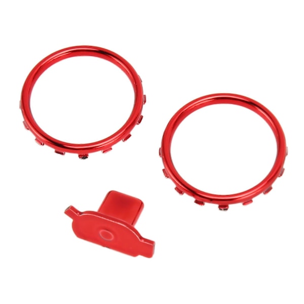 Dekorative accentringe til Xbox Elite Series 2 Controller Mat Krom Switch Knapper Udskiftningsdele Rød