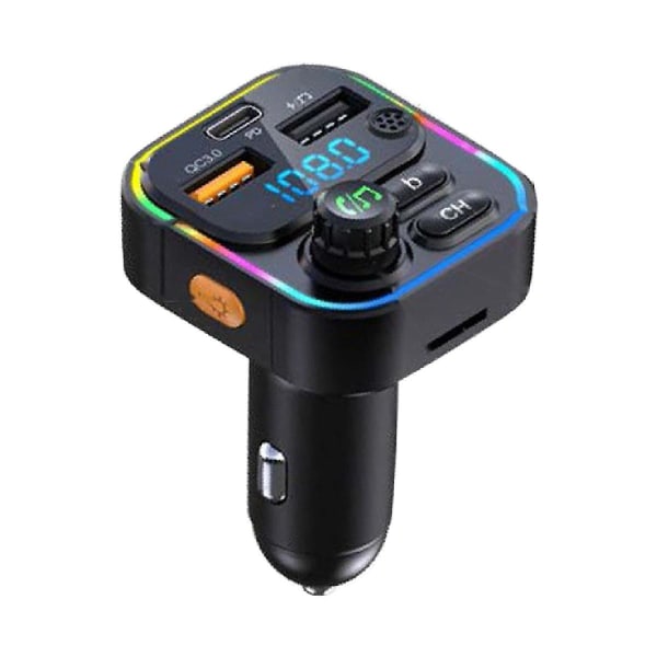 Bil Bluetooth 5.0 Mp3-spiller Tapsfri lyd Multifunksjon Med Musikk U Disk Støtte Bil Hurtiglading