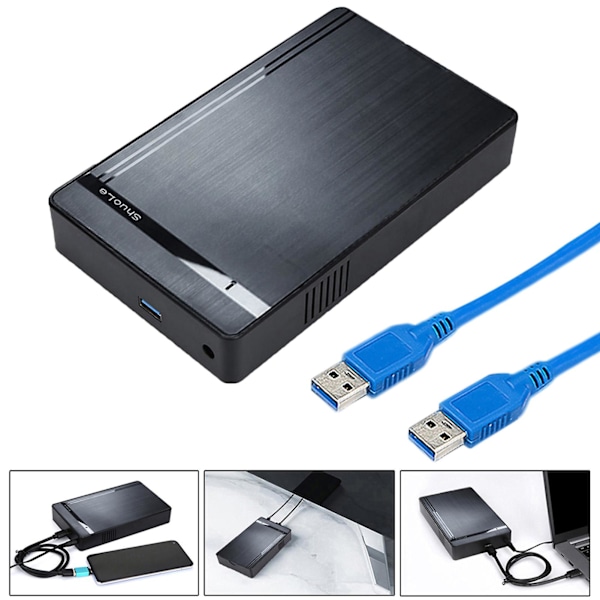 1 Sæt 2,5/3,5 tommer HDD Kabinet Driver-fri Smart Sleep Data Opbevaring ABS Harddisk Case SATA til USB 3.0 Adapter til Hjemmet
