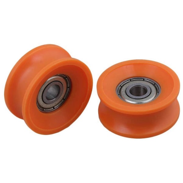 8 stk. 6x30x13mm Plastikbelagte Forseglede Lejer Stål 606zz Dyb U-Spor Guide Trinse Skinne Kugle Rulle