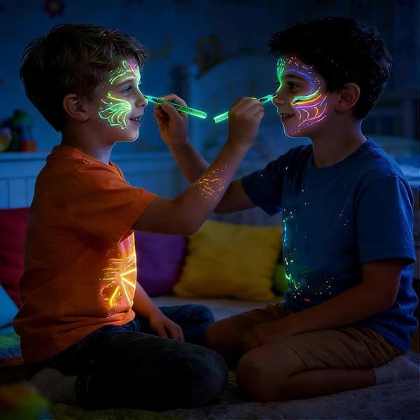 Glød i mørket-tusjer | Ansiktsmaling som gløder i mørket | Kroppstusjer for hud | Slettbare kroppssminkepenner neon 8pcs