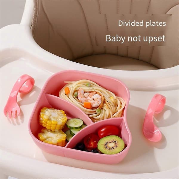 Matlåda Bento för Barn - Läcksäker Lunchlåda med Fack Mikrovågsugns- & Diskmaskinsäker Barnmatsbricka B
