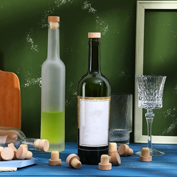 24st vinflaska korkar T-formade korkproppar för vinkork vinpropp Återanvändbara vinkorkar av trä